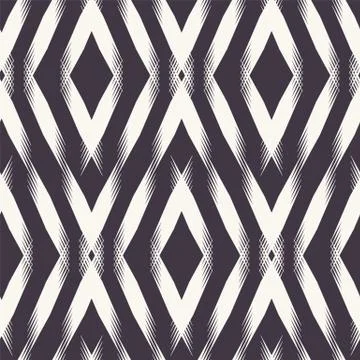 Seamless vector pattern. Modern geometric hand drawn woven diamond. Repeating Illustrazione stock