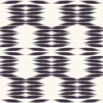 Seamless vector pattern. Modern geometric hand drawn woven ikat style. Repeating Stock Illustration