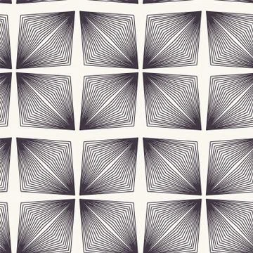 Seamless vector pattern. Modern geometric hand drawn linear diamond. Repeating Illustrazione stock