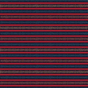 Seamless vector pattern. Modern hand drawn broken horizontal stripes. Repeating Illustrazione stock