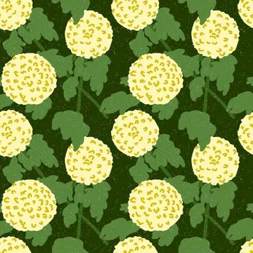 Seamless vector pattern Momoko hydrangea Stock Illustration