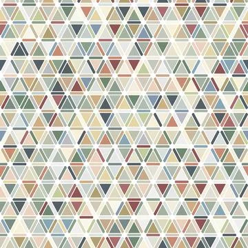 Seamless vector pattern with mulricolored triangles. Illustrazione stock