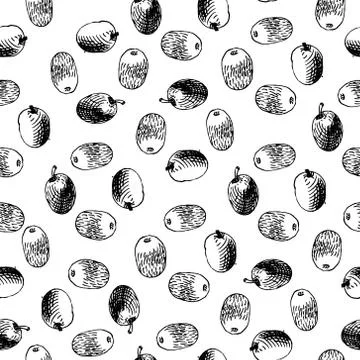 Seamless vector pattern with olives olive branch Stock Illustration