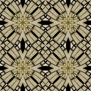 Seamless vector pattern. Ornamental background. Repeat decorative backdrop. G Stock Illustration