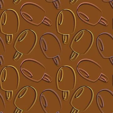 Seamless vector pattern with outline eskimo pie Illustrazione stock