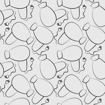Seamless vector pattern with outline gray hairdryer Illustrazione stock