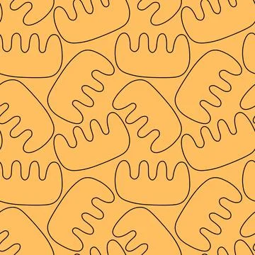 Seamless vector pattern with outline hair comb Illustrazione stock