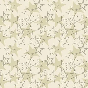 Seamless vector pattern of overlapping star shapes Stock Illustration