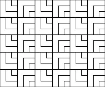 Seamless vector pattern, parallel and connecting lines. Isolated outline on a 스톡 일러스트