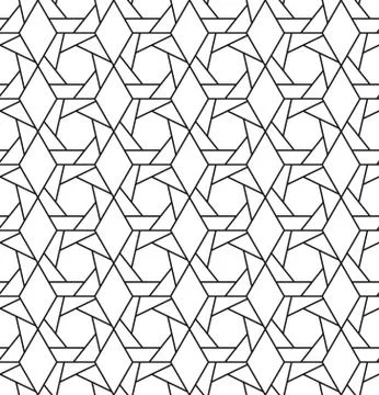 Seamless vector pattern, parallel and connecting lines. Isolated outline on a Stock Illustration