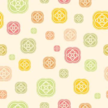 Seamless vector pattern in pastel colors Stock Illustration