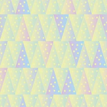 Seamless vector pattern with pastel dotted triangles イラスト素材
