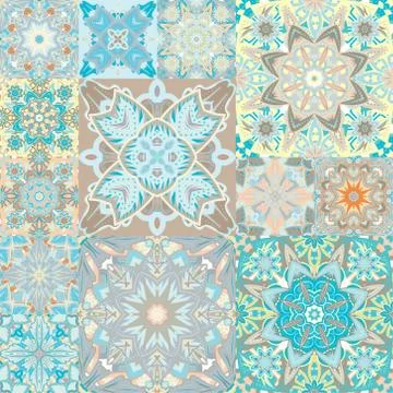 Seamless vector pattern. Patchwork. in arabic style. Abstract illustration 스톡 일러스트