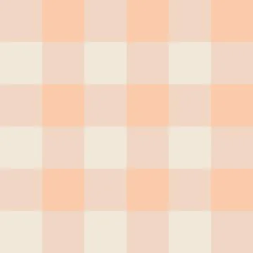 Seamless vector pattern, peach and cream white gingham textile print, great for Stock Illustration