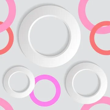 Seamless vector pattern with pink and white rings Illustration