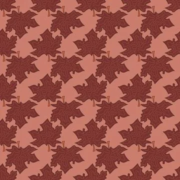 Seamless vector pattern with plant leaves. Stock Illustration