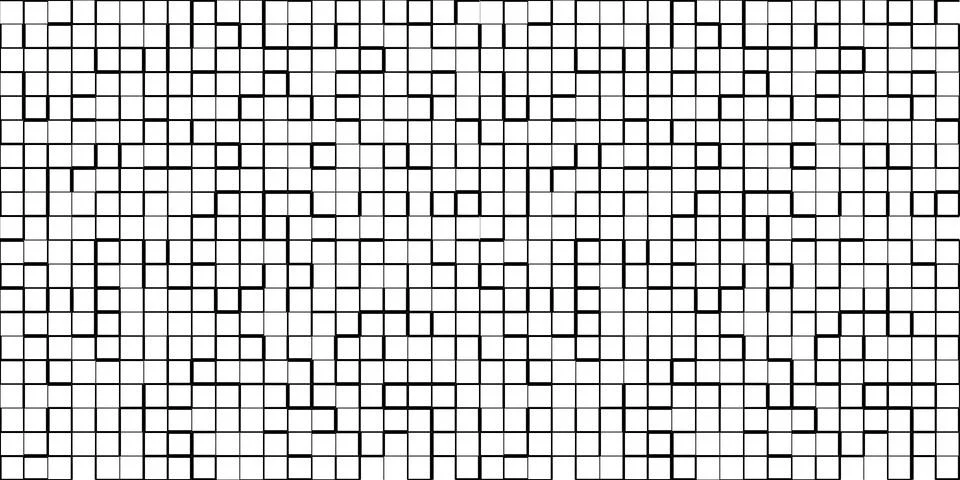 Seamless vector pattern in random lines square grid. Illustrazione stock