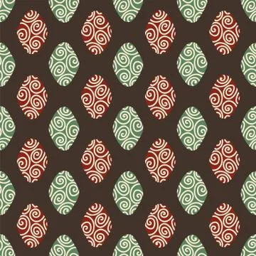 Seamless vector pattern with red and green diamond Stock Illustration