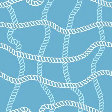 Seamless vector pattern with rope Stock Illustration