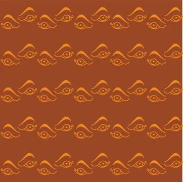 Seamless vector pattern with rows of eyes Stock Illustration