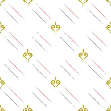 Seamless Vector Pattern With Royal Lilies Stock Illustration