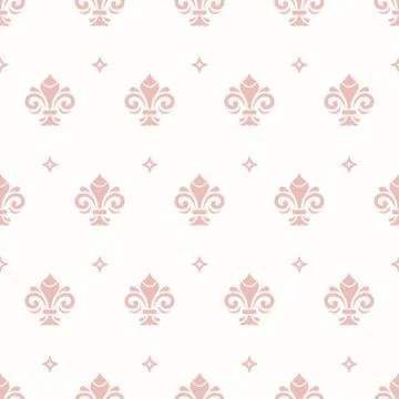 Seamless Vector Pattern With Royal Lilies Stock Illustration