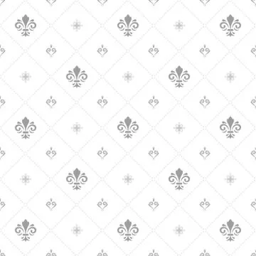 Seamless Vector Pattern With Royal Lilies Stock Illustration