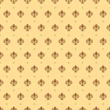 Seamless Vector Pattern With Royal Lily Illustrazione stock