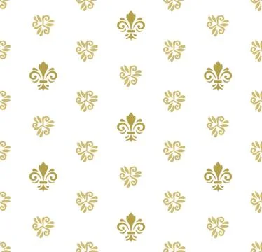 Seamless Vector Pattern With Royal Lily イラスト素材
