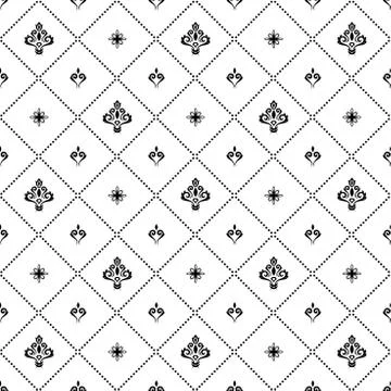 Seamless Vector Pattern With Royal Lily Stock Illustration