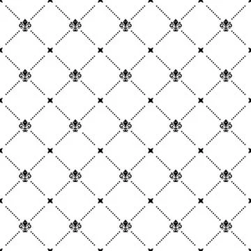 Seamless Vector Pattern With Royal Lily Stock Illustration