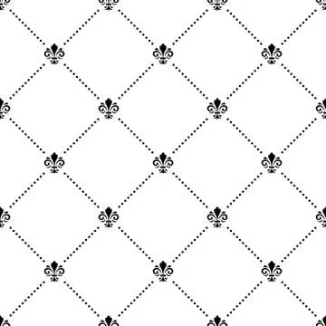 Seamless Vector Pattern With Royal Lily Stock Illustration