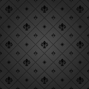 Seamless Vector Pattern With Royal Lily Stock Illustration