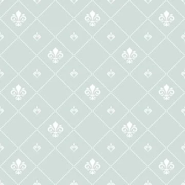 Seamless Vector Pattern With Royal Lily Stock Illustration