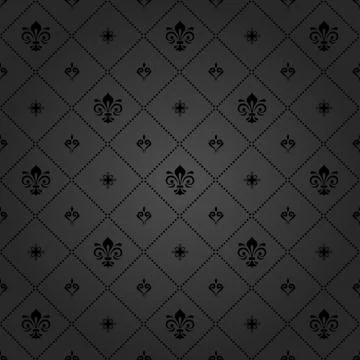 Seamless Vector Pattern With Royal Lily Stock Illustration