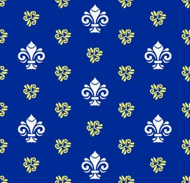 Seamless Vector Pattern With Royal Lily Stock Illustration