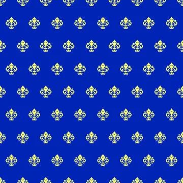 Seamless Vector Pattern With Royal Lily 스톡 일러스트