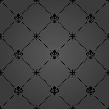 Seamless Vector Pattern With Royal Lily Stock Illustration