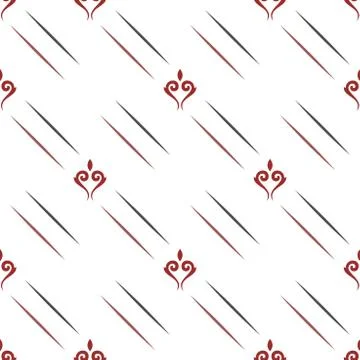 Seamless Vector Pattern With Royal Lily Stock Illustration