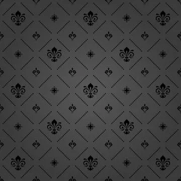 Seamless Vector Pattern With Royal Lily Stock Illustration