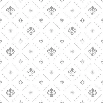 Seamless Vector Pattern With Royal Lily Stock Illustration