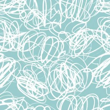 Seamless vector pattern with scribbles Stock Illustration