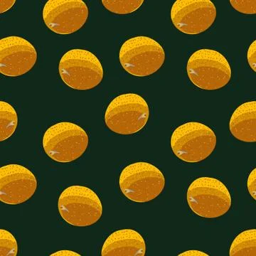 Seamless vector pattern with shelled longan fruits 스톡 일러스트