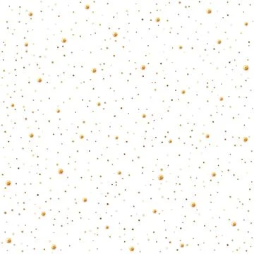 Seamless vector pattern of shining gold glitter scattered on a white backgrou Stock Illustration
