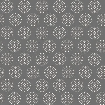 Seamless vector pattern of simple circles in the shape of a mandala Illustrazione stock
