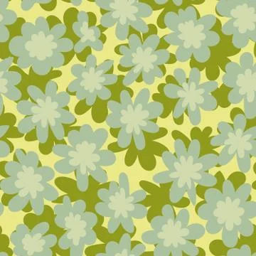 Seamless vector pattern with simple flowers Illustrazione stock