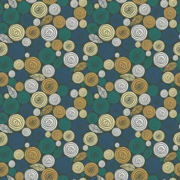 Seamless vector pattern with simple rosesin moody colors イラスト素材