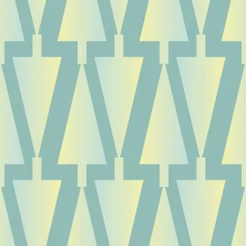 Seamless vector pattern with simple triangular spruce trees in green gradient Stock Illustration