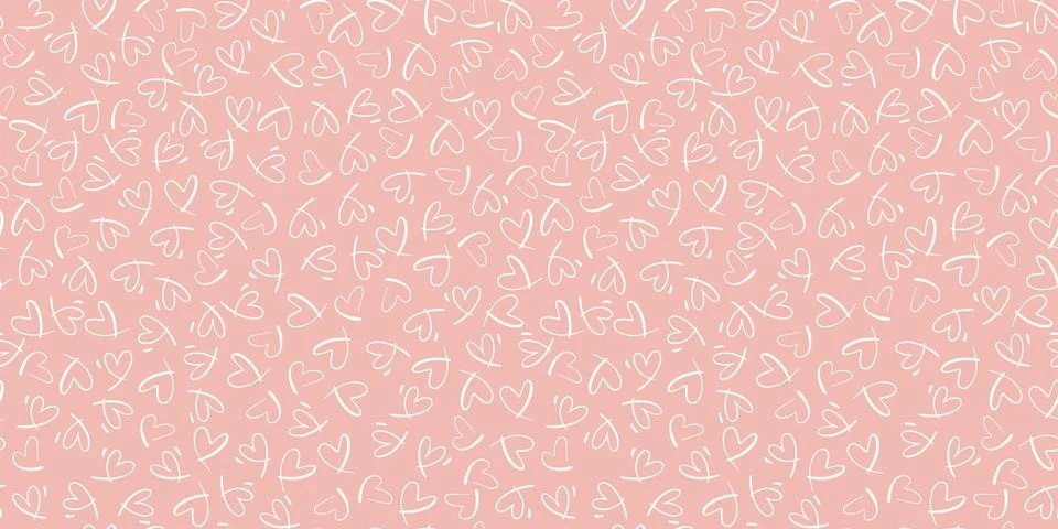 Seamless vector pattern with small hearts. Vector repeating texture with wh.. Stock Illustration