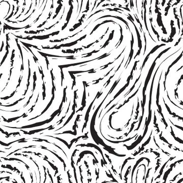 Seamless vector pattern of smooth and broken lines in the form of loops and a Illustrazione stock